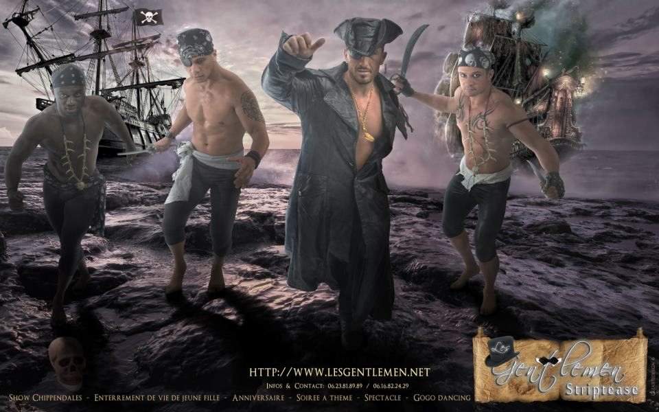 Show chippendales sur le thème des pirates avec Les Gentlemen Striptease en région PACA